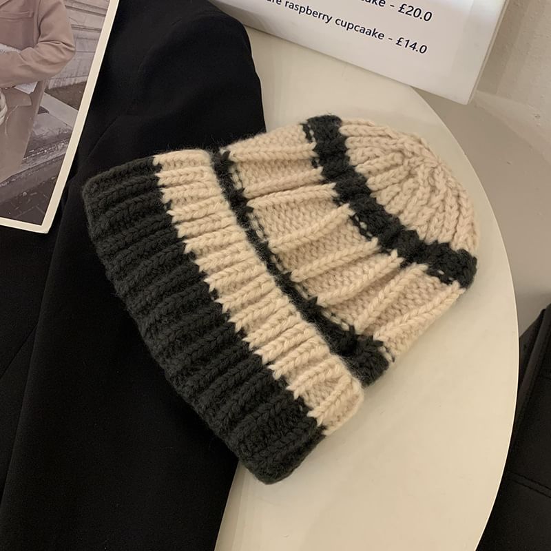 Knit Beanie Striped