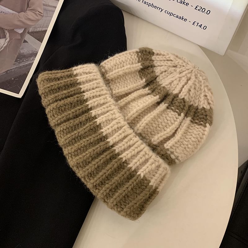Knit Beanie Striped