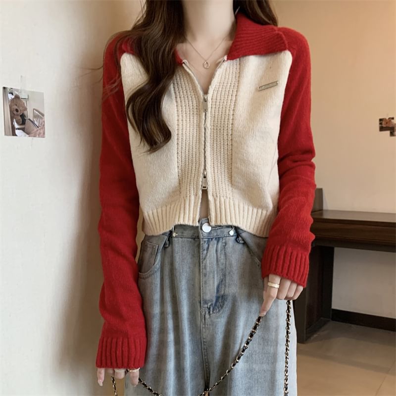 Polo Two-Tone Cardigan Zip