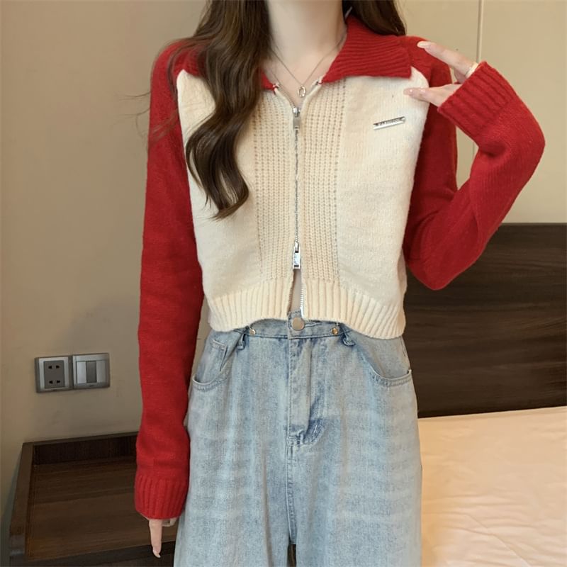 Polo Two-Tone Cardigan Zip