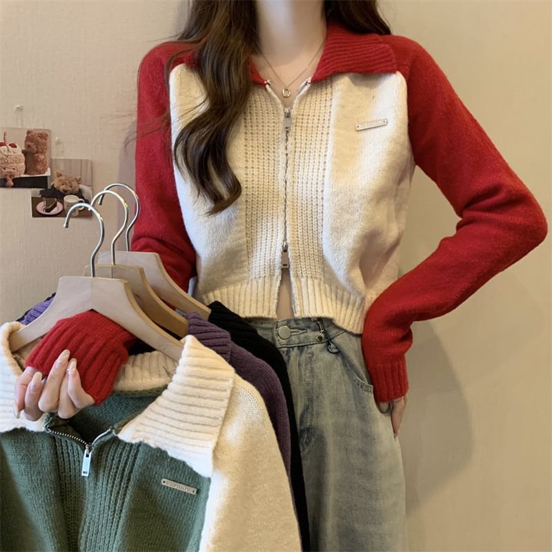 Polo Two-Tone Cardigan Zip