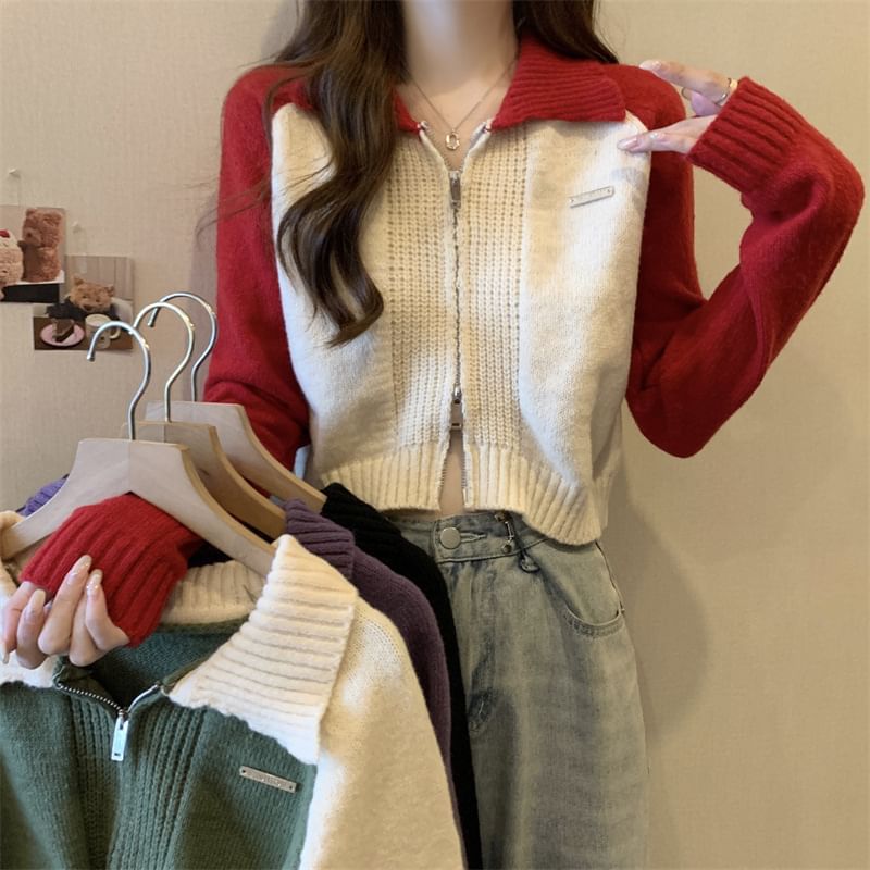 Polo Two-Tone Cardigan Zip
