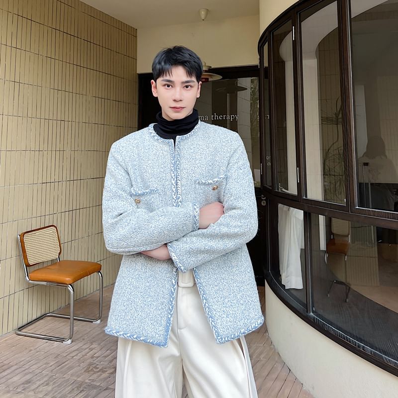 Tweed Open Front Jacket