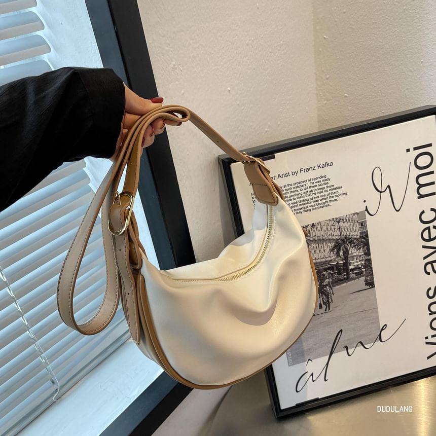 Contrast Trim Bag Crossbody Leather Faux