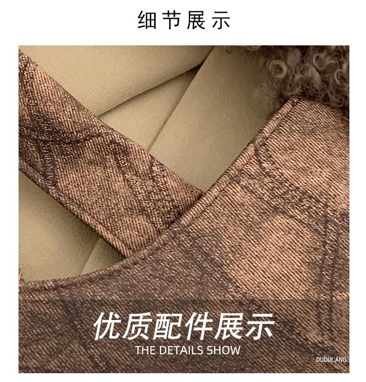 Fluffy Trim Tote Bag Star