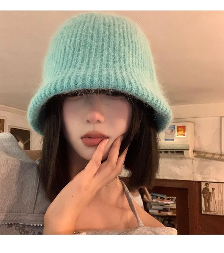 Plain Hat Cloche Knit