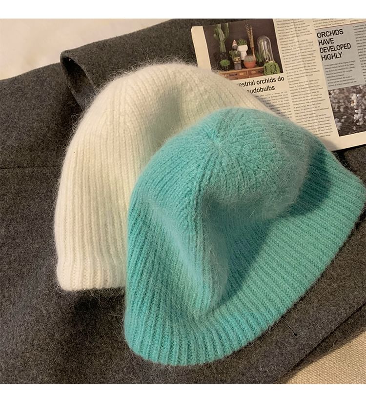 Plain Hat Cloche Knit