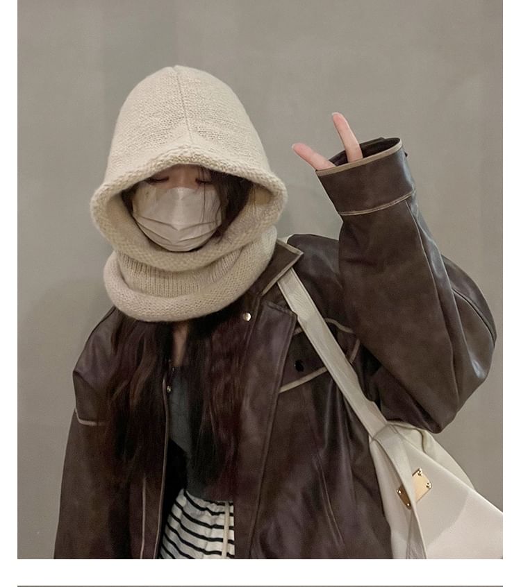 Plain Balaclava Knit