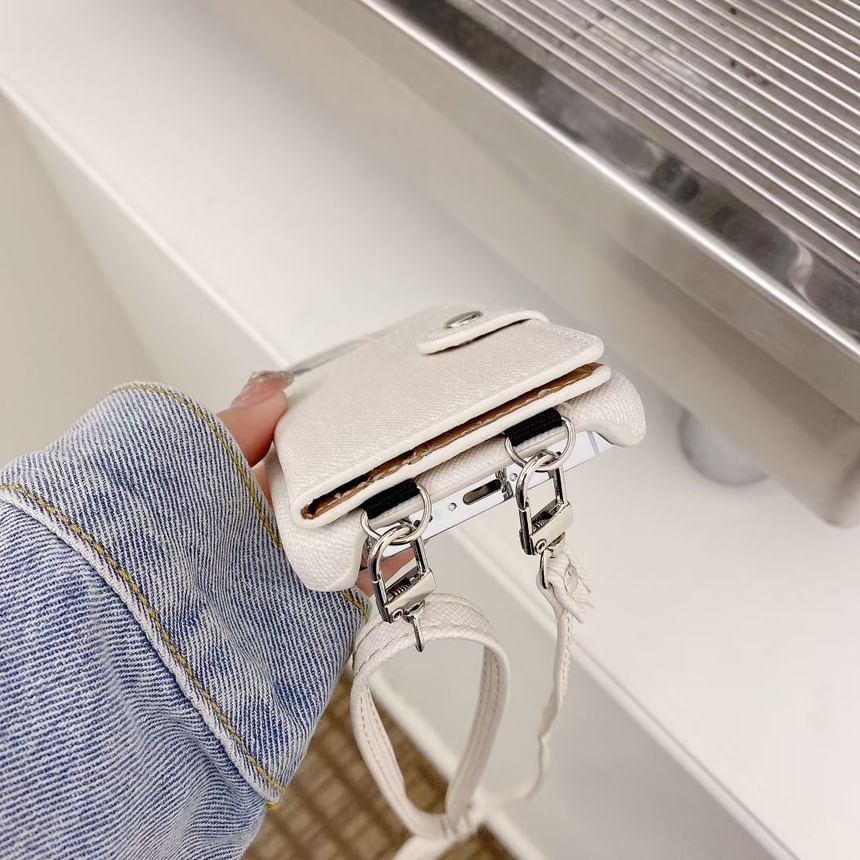 Denim Phone Case Card Lanyard Holder