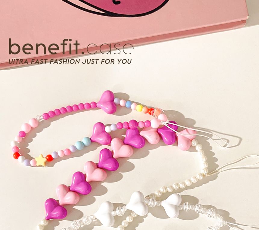 Heart Bead Strap Phone