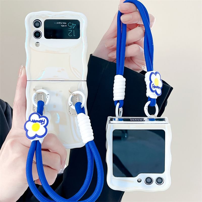 Mobile Phone  Case With Flower Top Handle String