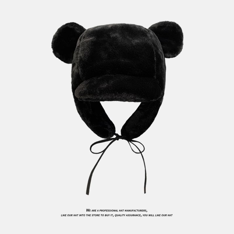 Hat Trapper Chenille Ear Bear