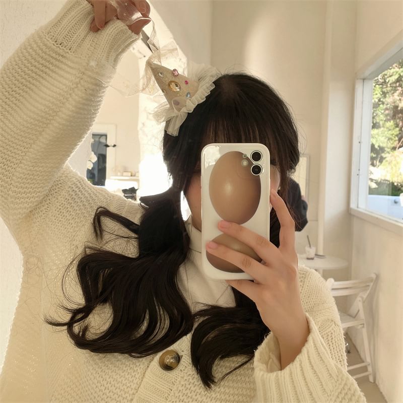 Mesh Hat Rhinestone Hair Clip Party