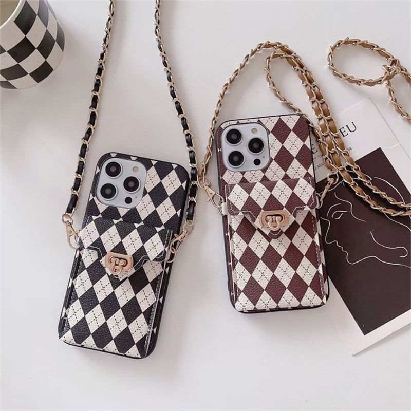 Case Lanyard Phone Argyle