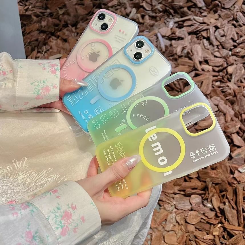 Phone Case Lettering MagSafe Gradient