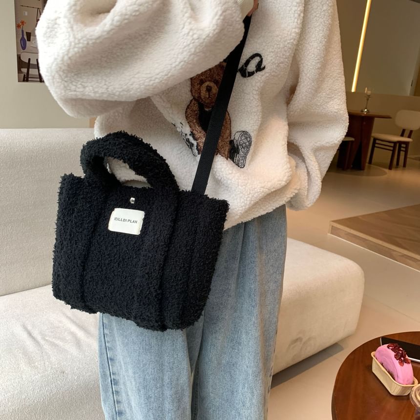 Bag Crossbody Plain Tote Fleece