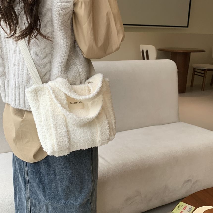 Bag Crossbody Plain Tote Fleece