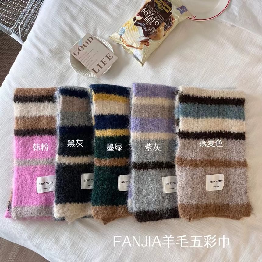 Scarf Striped Knit