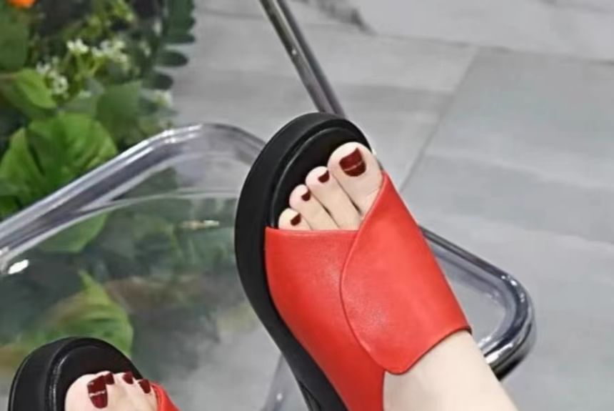 Slide Wedge Platform Sandals