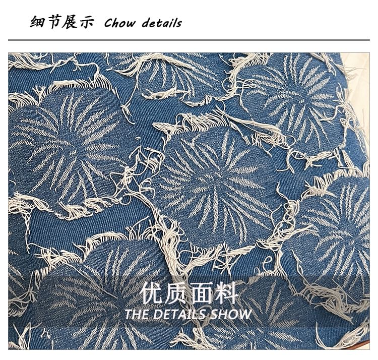 Bag Tote Denim Floral