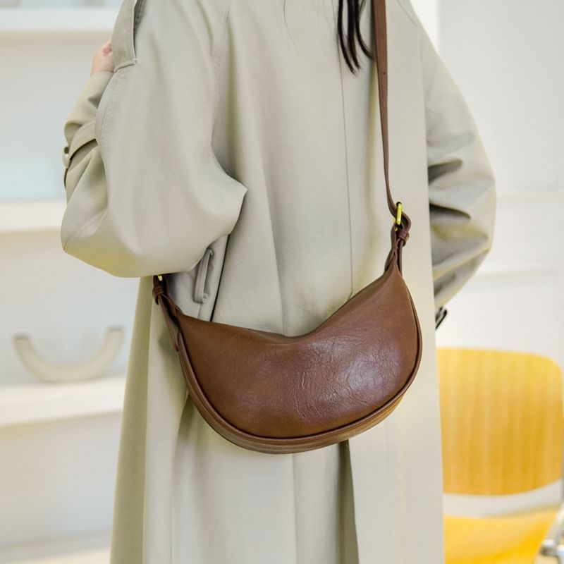 Faux Leather Crossbody Bag