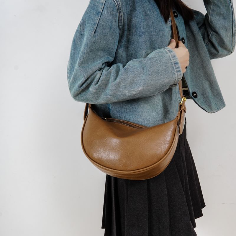 Faux Leather Crossbody Bag