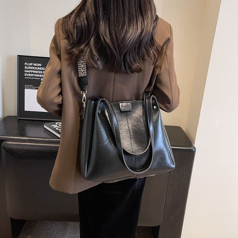 Faux Leather Bag Tote