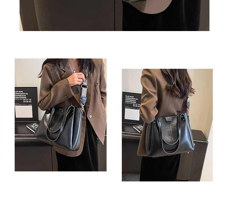 Faux Leather Bag Tote
