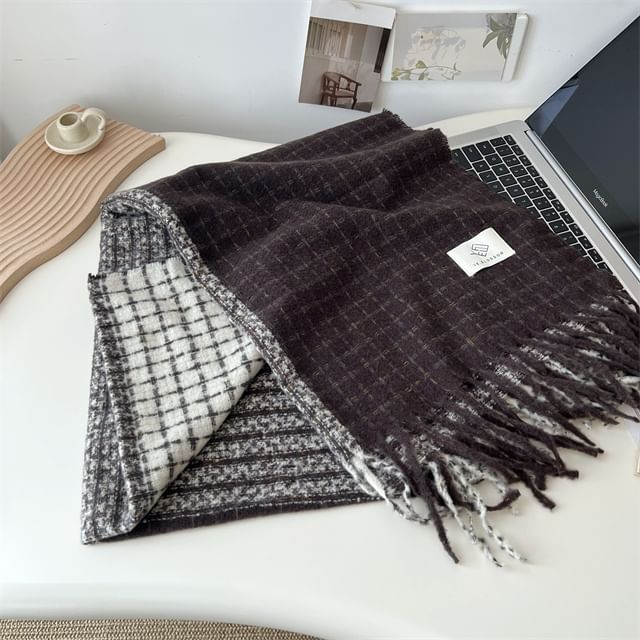 Plaid Scarf Fringe