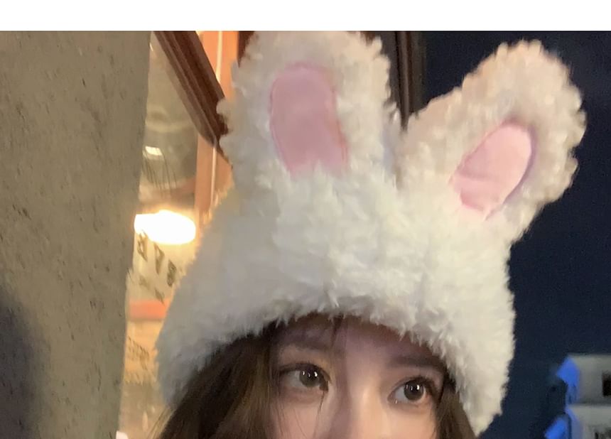 Ear Chenille Hat Rabbit