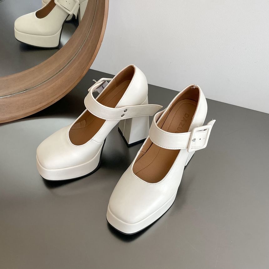 Mary Pumps Heel Jane High