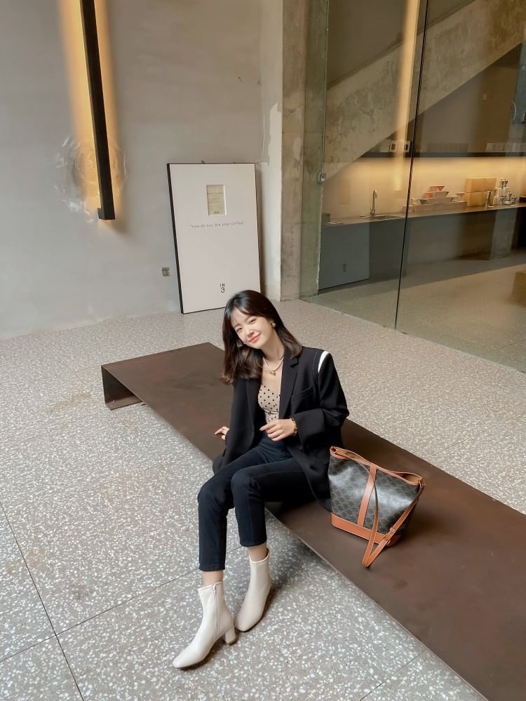 Heel High Boots Lined Fleece Short