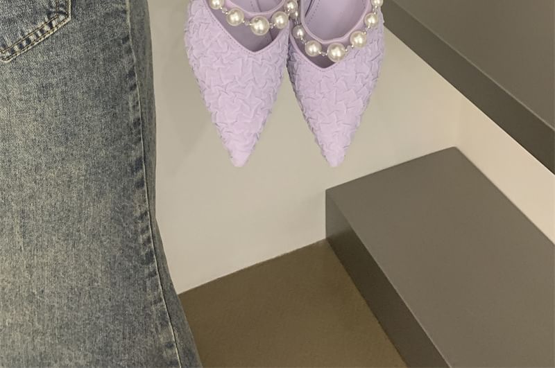 High Pumps Faux Heel Pearl