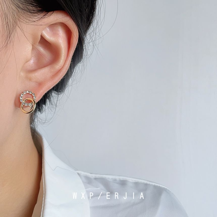 Hoop Cuff Rhinestone Ear Alloy
