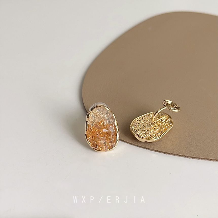 Irregular Alloy Cuff Crystal Faux Ear