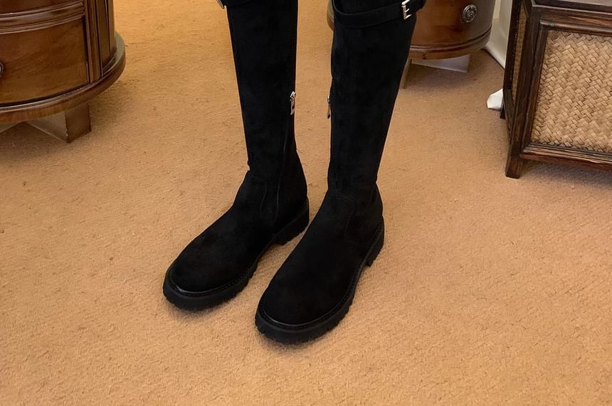 Folded Over-The-Knee Boots