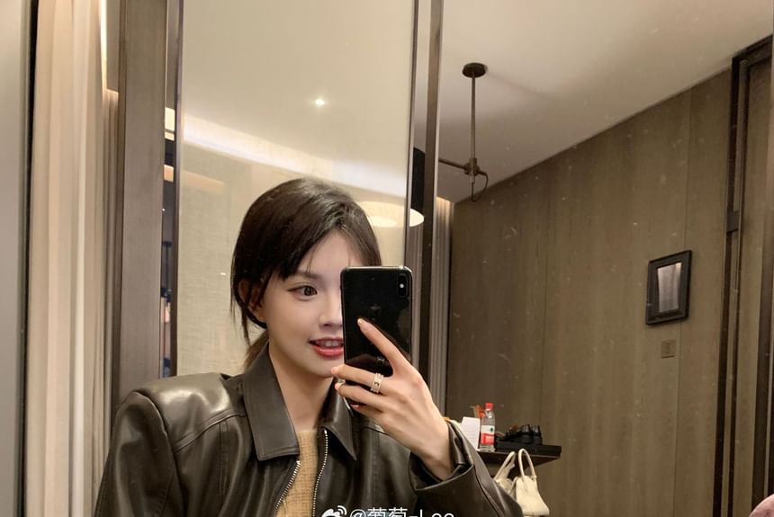 Genuine Leather Low-Heel Square Toe Short Boots