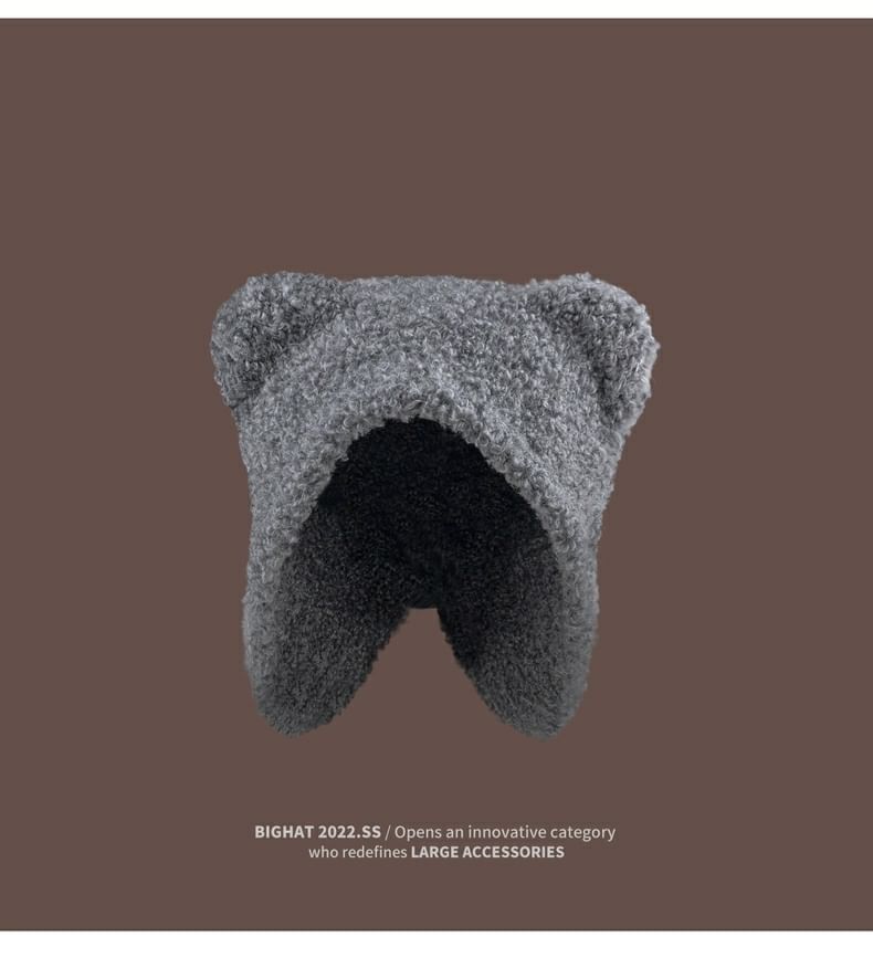 Fleece Hat Bonnet Ear Bear