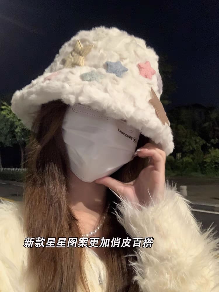 Hat Fleece Applique Bucket Star