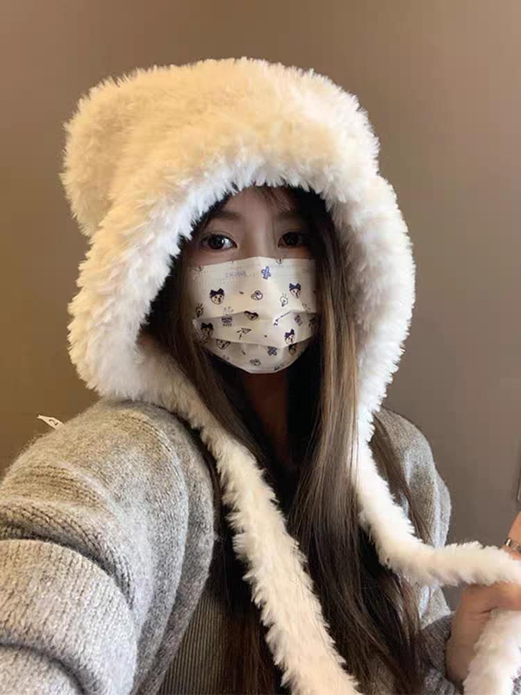 Fleece Ear Bear Hat Trapper