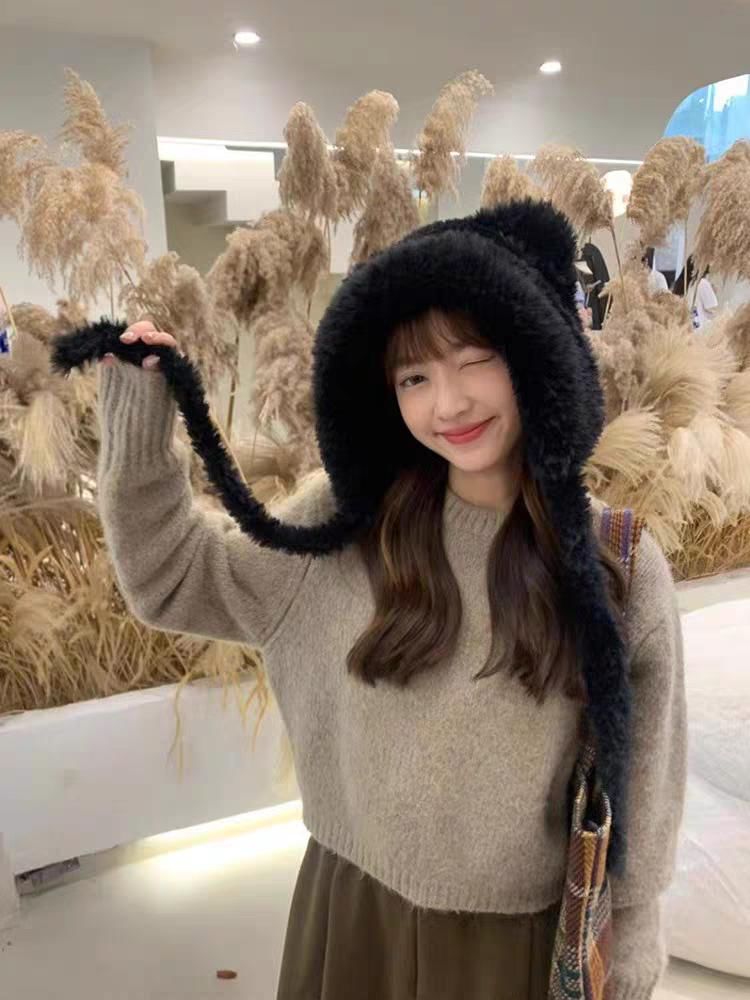 Fleece Ear Bear Hat Trapper