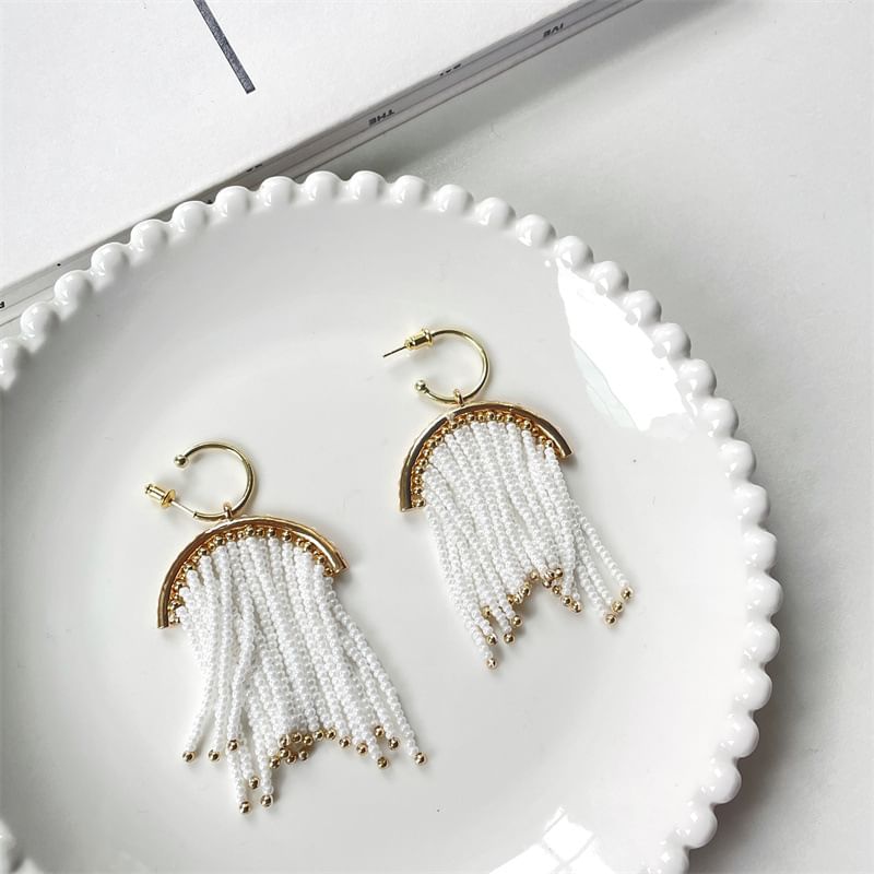Earring Beaded Fringed