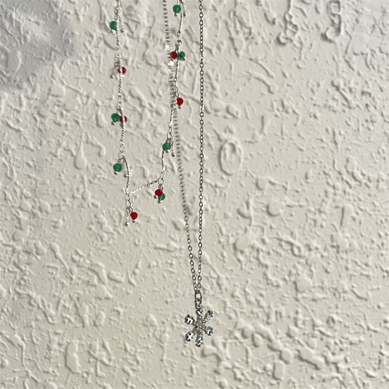 Layered Snowflake Necklace