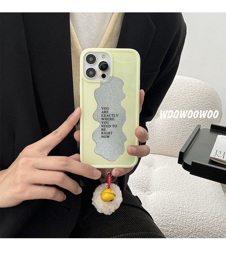 Case Phone Lettering Pom Bell