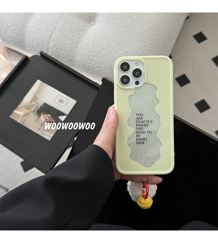 Case Phone Lettering Pom Bell