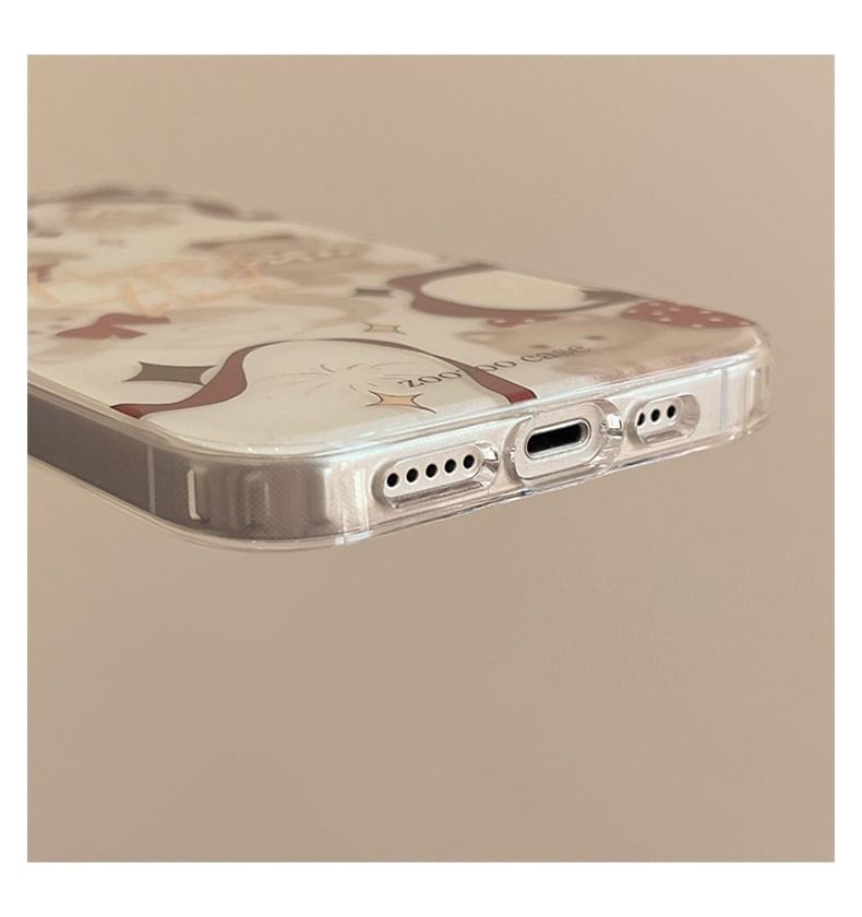 Pom Phone Case Ribbon Bell Animal