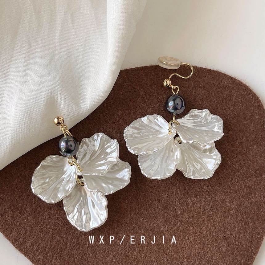 Drop Floral Clip-On Earring
