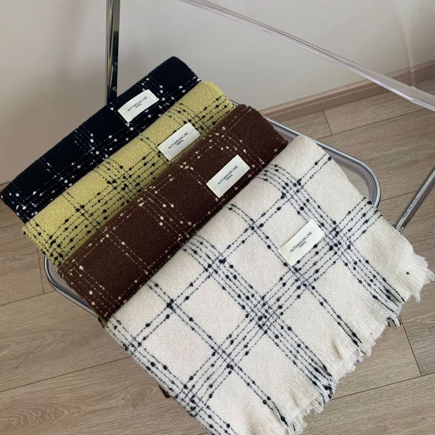 Frayed Scarf Plaid