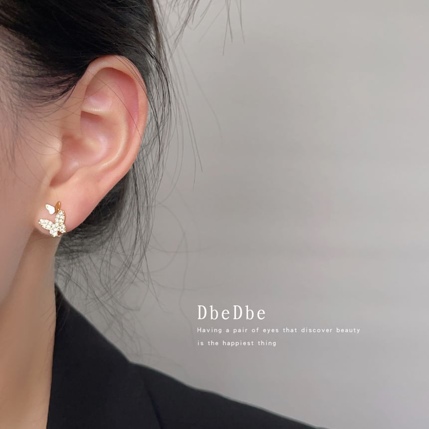 Rhinestone Butterfly Cuff Alloy Ear