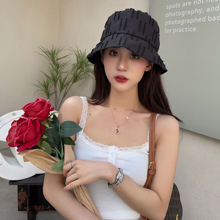 Hat Bucket Jacquard Plain